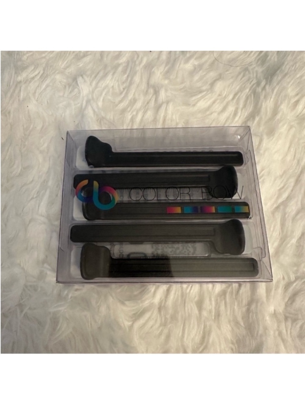 Black Color Bow Teasing Clip Comb Black 5 Pack - Picture 3 of 5